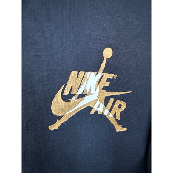 Air Jordan Nike Mens Full-Zip Hoodie Black W/ Gold Logo & Sleeve Print L - Picture 5 of 12